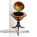 Old Modern Handicrafts Globe Bar 3 Legged Pedestal Stand Red OMH1088